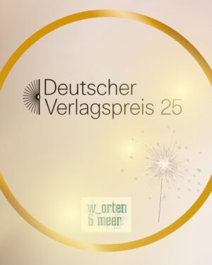 Logo Deutscher Verlagspreis 2025, Logo Worten & meer grafisch integriert